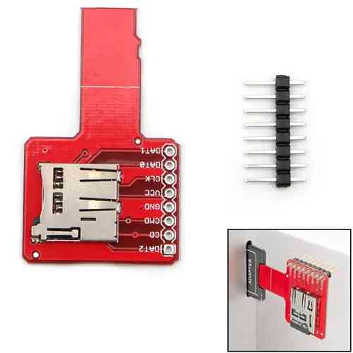 Адаптер снифер MicroSD TF 8 pin SPI плата аналізатора сигналів для логічного аналізатора крок 2.54 мм 47x28 мм Київ