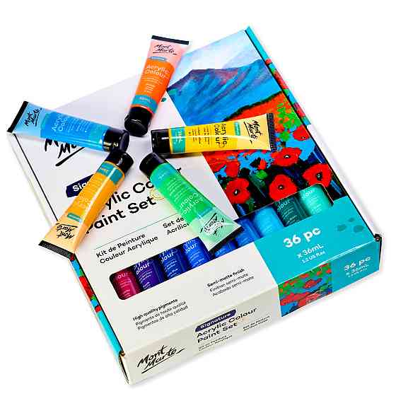 Краски акриловые для рисования Mont Marte Acrylic Colour Paint Set Signature 36pc x 36ml Каменец-Подольский