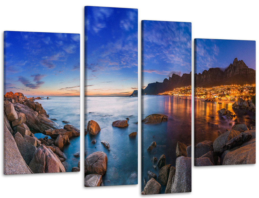 Модульна картина Пляж Нічне місто Art-8_4 Київ - фото 1