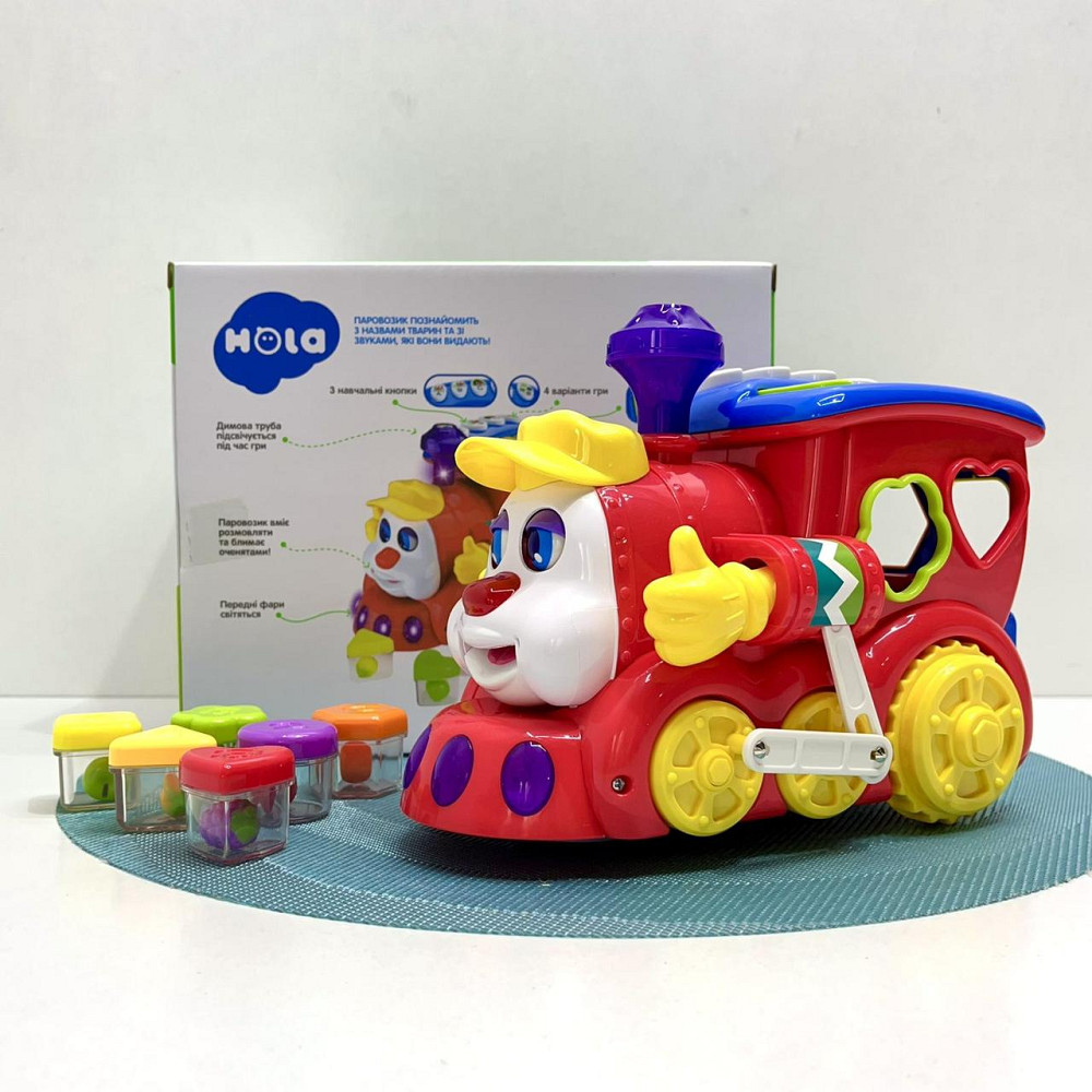 Паровозик Hola розвиваючий музичний сортер підсвічування (556) Чернигов - изображение 1