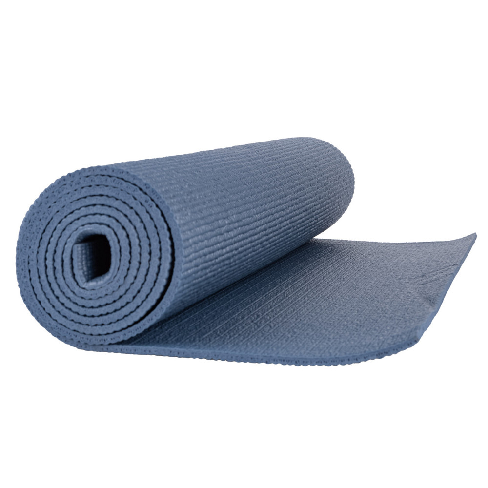 Килимок для йоги та фітнесу PowerPlay 4010 PVC Yoga Mat Темно-синій (173x61x0.6) Кам'янське - фото 3
