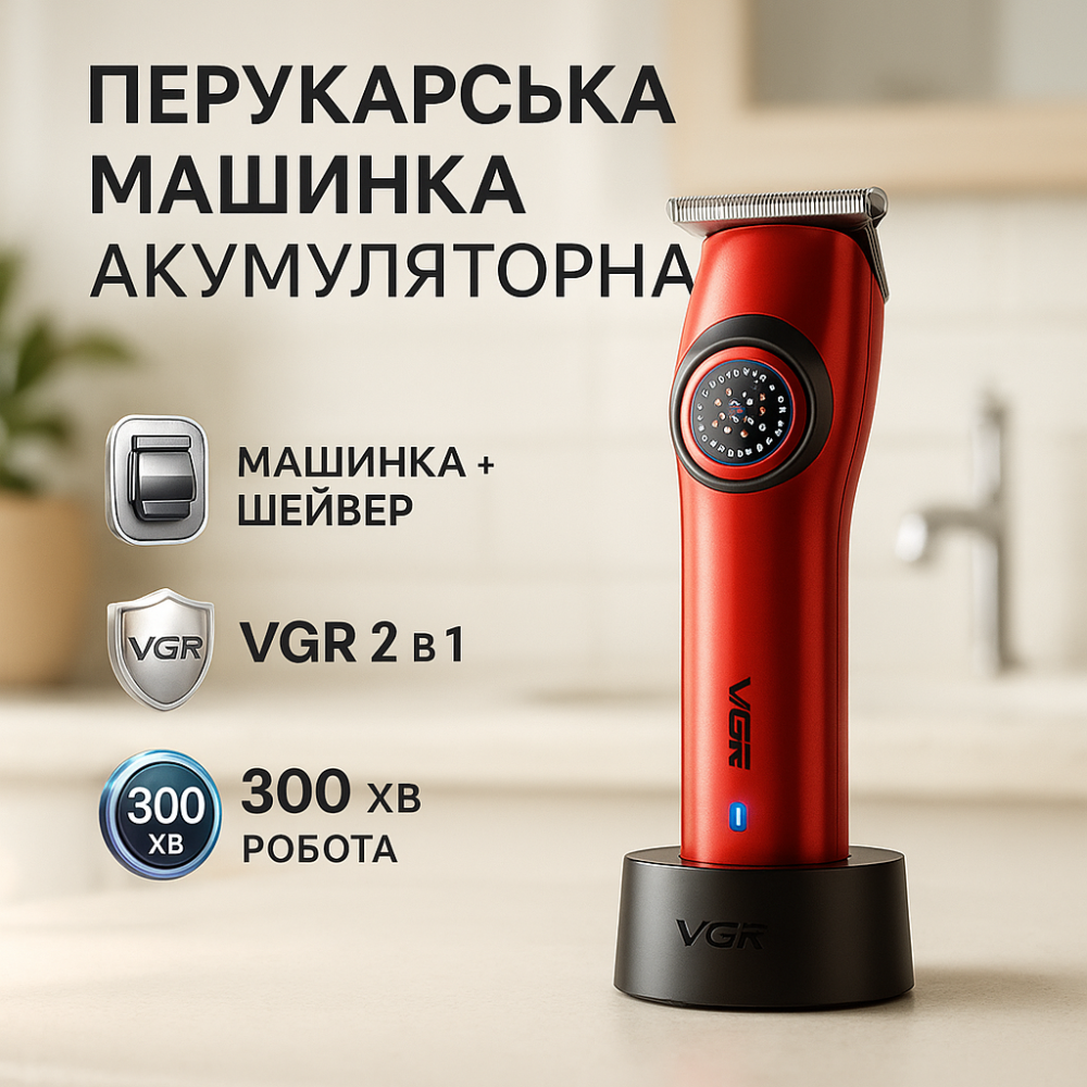 Практичная машинка для стрижки волос VGR, Машинки для стрижки профессиональные машины FG-47 Львов - изображение 11