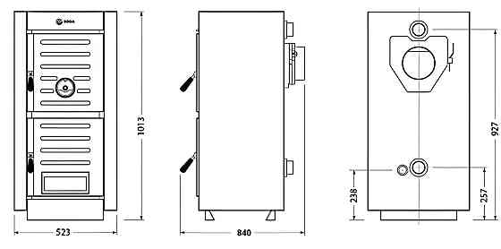 Чавунний твердопаливний котел Roda Brenner Fest BF-06 котел на дровах 6 секцій 29 кВт до 270 м2 для дому та дачі Туреччина Тернопіль