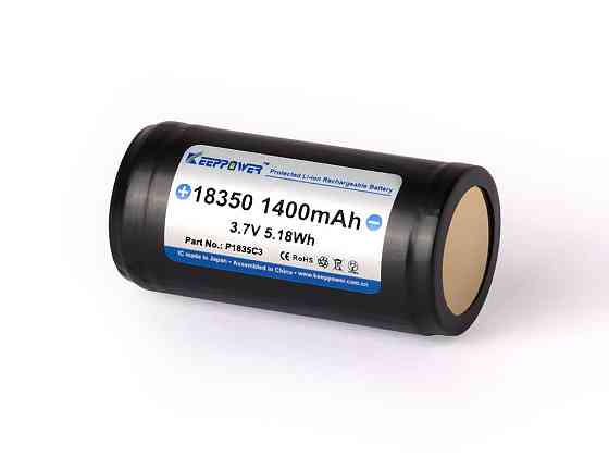 Аккумулятор 18350 Keeppower P1835C3 1400 mAh (Черный) Винница