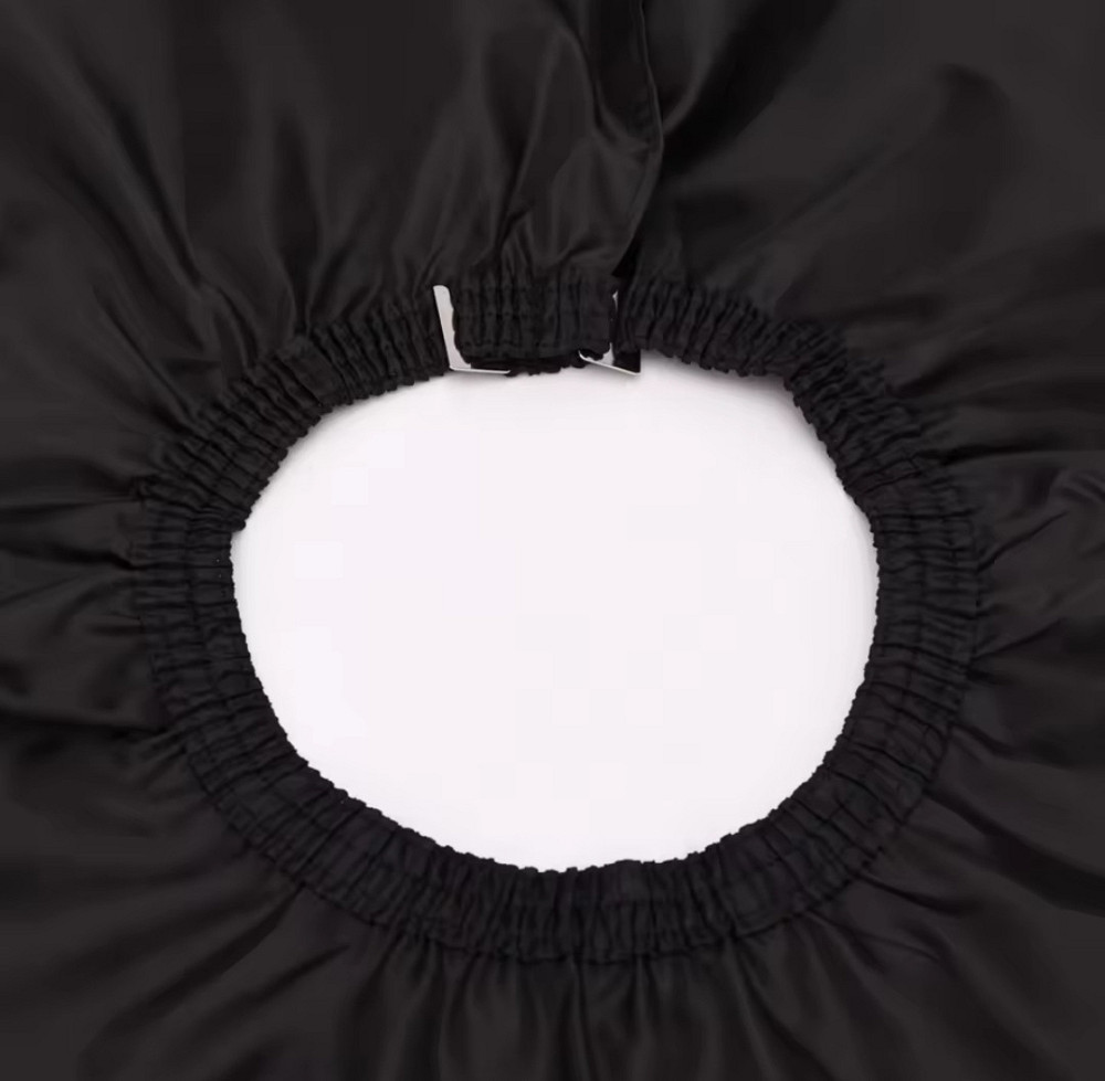 Перукарська накидка Barber Pro для стрижки та фарбування 140 на 160 см чорний Київ - фото 4