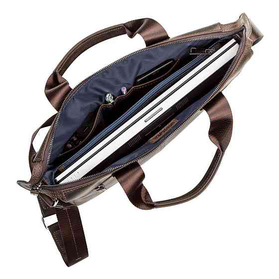 Сумка чоловіча SHVIGEL 11108 шкіряна Коричнева Київ