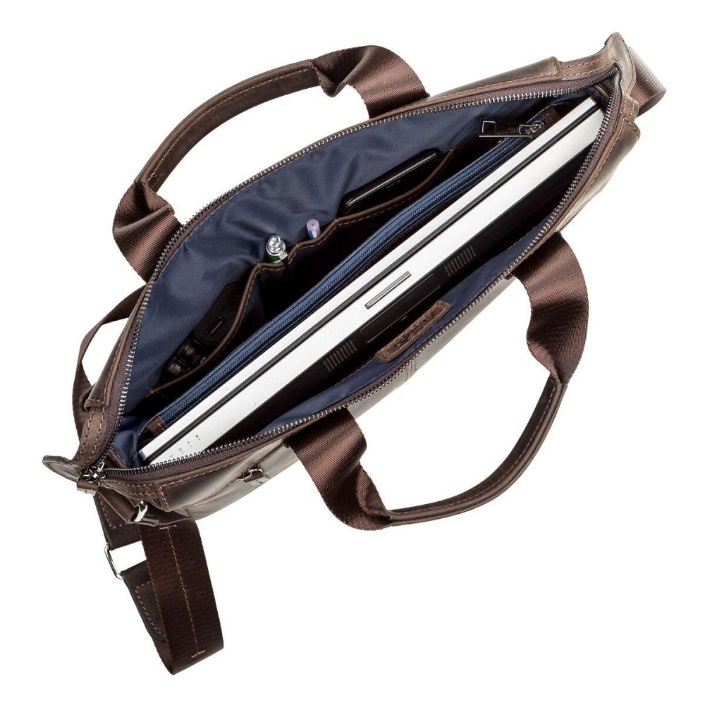 Сумка чоловіча SHVIGEL 11108 шкіряна Коричнева Київ - фото 4