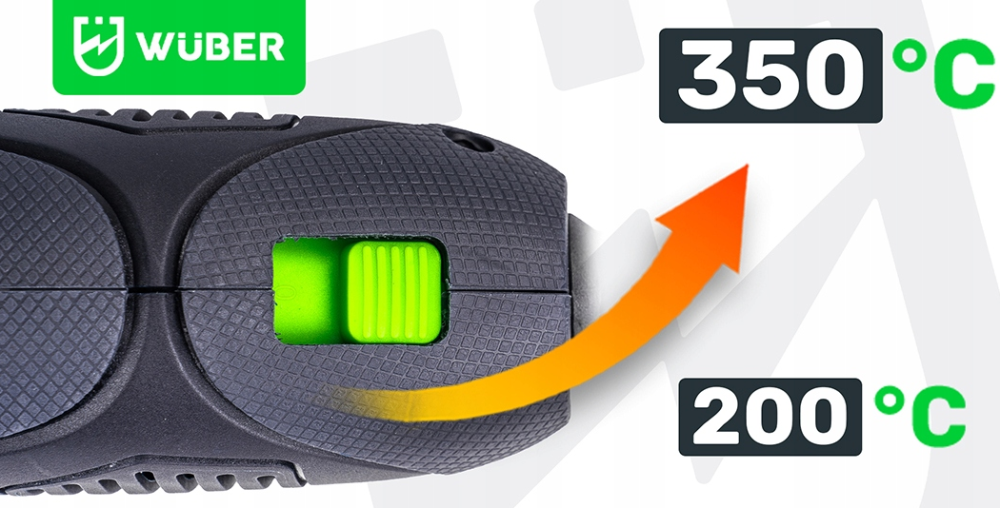 Фен будівельний Wuber портативний 350Вт 350°C з регулюванням температури (Польща) Київ - фото 8
