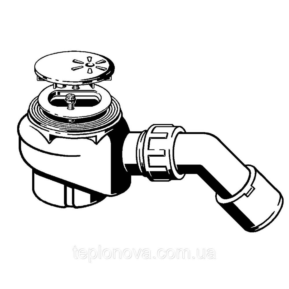 Сифон для душ кабіни Domoplex VIEGA Ø 70 з метал. решіткою 364755 Чернівці - фото 2