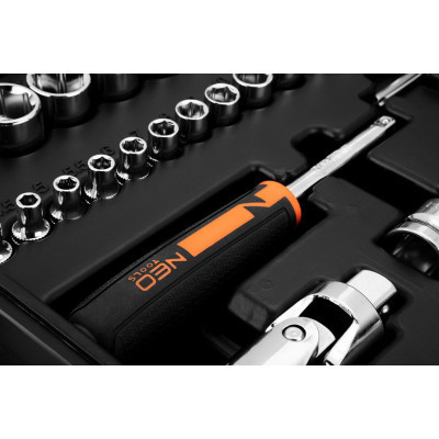 Набор головок Neo Tools 94шт, 1/2", 1/4", CrV, кейс (10-062) Винница - изображение 12