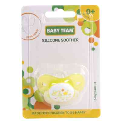 Пустышка Baby Team Силиконовая ортодонтическая с рождения (4824428030014) Винница
