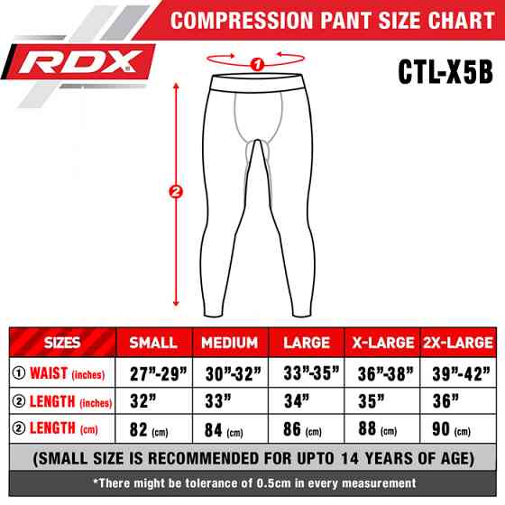Штани компресійні RDX Lycra Black S Кам'янське