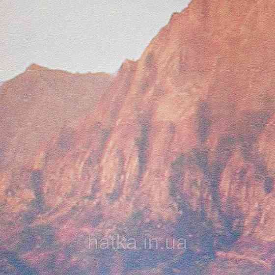 Шпалери вінілові на флізелін Marburg Dune 32548 панно мурал гори гірський ландшафт коричневий цегляний Київ