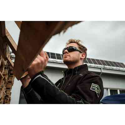 Защитные очки Neo Tools протиосколкові, клас захисту FT, резинові дужки, полікарбонат, темно сірий (97-522) Винница