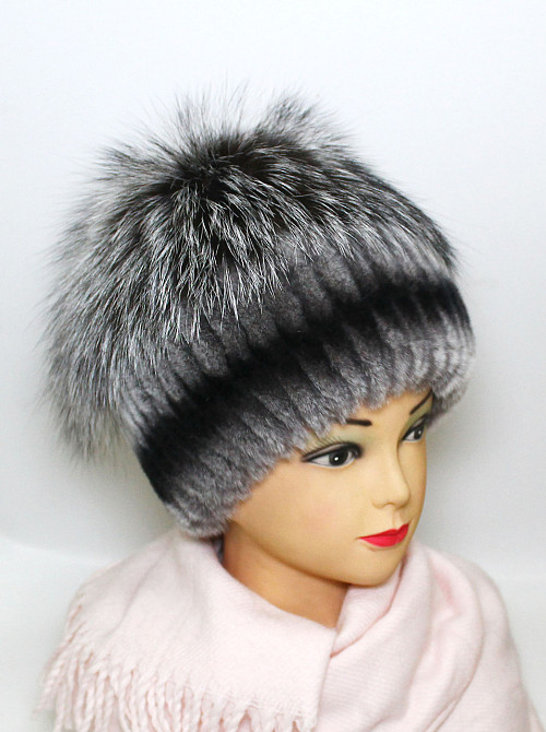 Шапка меховая женская эдельвейс Инесса Шиншиловый Харьков - изображение 3