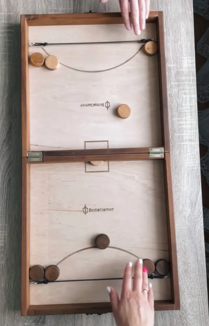 Настільний хокей Fast Sling гра-антистрес (Дерево) Вінниця - фото 4