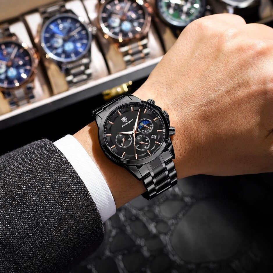 Годинник чоловічий наручний Poedagar West Black Вінниця - фото 4