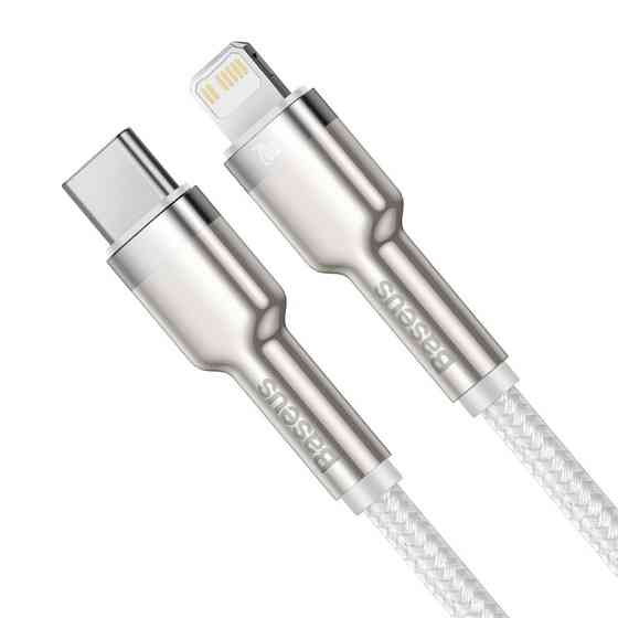 Кабель Baseus Cafule Series Metal Data Cable Type-C to iP PD 20W 2m White Одеса
