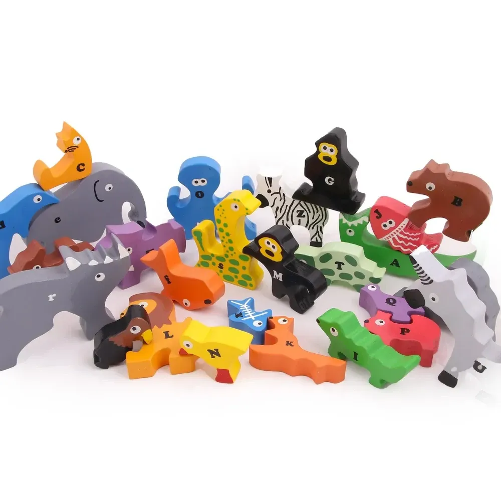 Балансуючі деревʼяні іграшки Монтесорі, деревʼяні іграшки звірів , зоо конструктор для дітей на 26 елементів Кам'янець-Подільський - фото 7