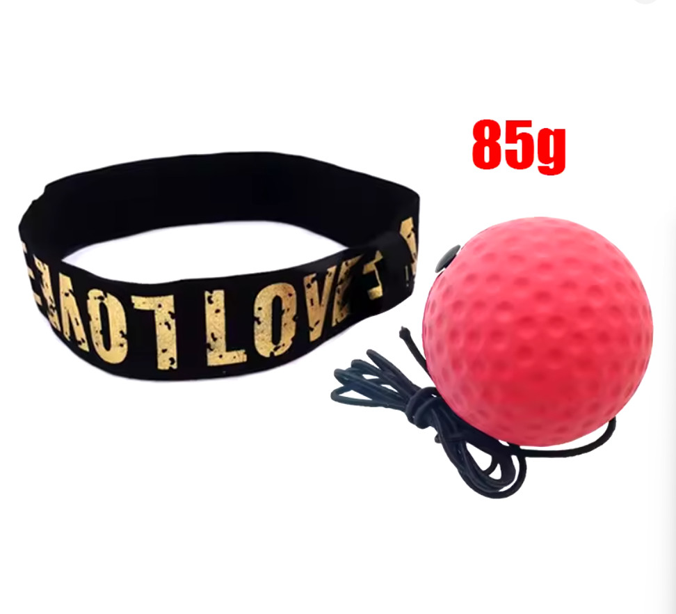 Боксерський рефлекс-м'яч на голову файтбол для тренування реакції 85г (червоний) Николаев - изображение 1