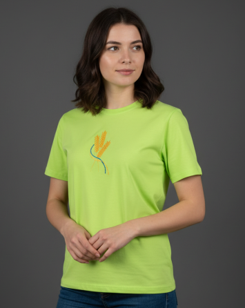 Футболка вышитая гладью колосья 3XL Киев