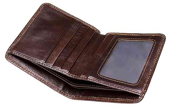 Мужское портмоне mini глянцевое 20245 Vintage Коричневое Киев