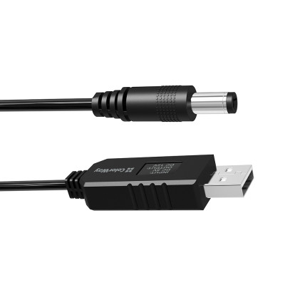 Кабель питания USB to DC 5.5x2.5mm 12V 1.0m black ColorWay (CW-CBUD067-BK) Винница - изображение 9
