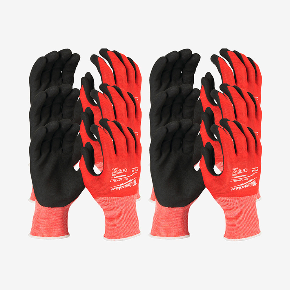 Перчатки MILWAUKEE с сопротивлением порезам 1/A уровня, 8/M, (12шт.) Одесса - изображение 1