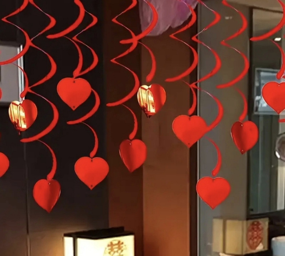 Підвісні сердечка для декору 12 шт Сміла - фото 3