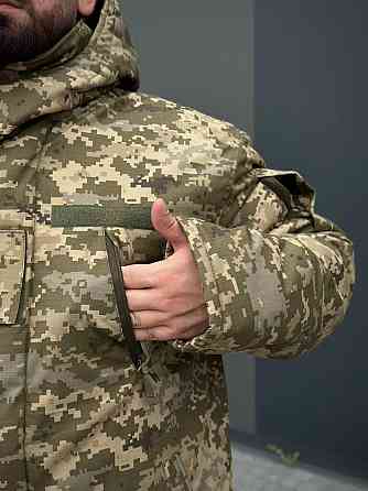 Зимовий чоловічий піксельний бушлат Omniheat тепла армійська куртка бушлат ріп стоп для військовослужбовця Львів