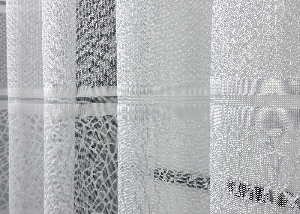 Короткий тюль жакард, висотою 2м, колір білий 1939т Київ - фото 5