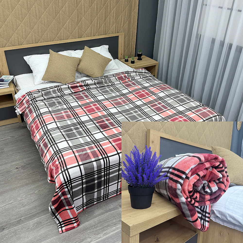 Плед-покривало Decorator WellSoft BRISTOL 150х210 см Клітинка різнобарвна (87-161) Київ - фото 1