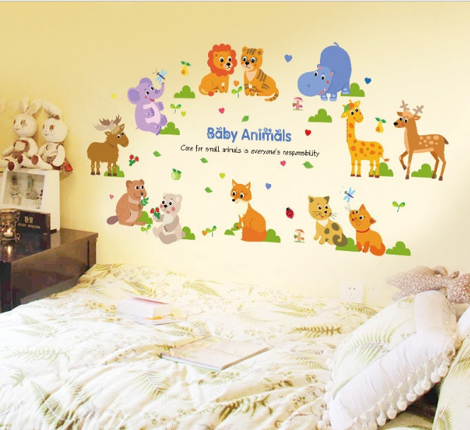 Дитяча наклейка настінна Звірята Київ - фото 2
