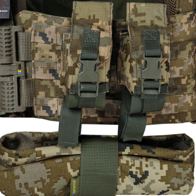 Плитоноска тактична Warmor Gen.3 Pro Max зі швидким скиданням з підсумками (Піксель) Вінниця - фото 8