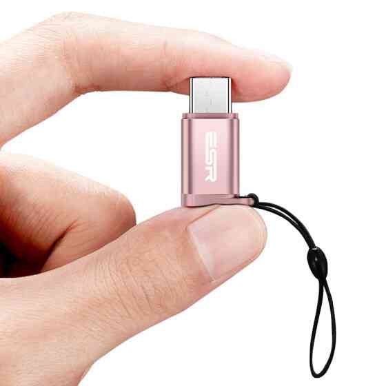 Переходник Micro USB к USB-C ESR (Розовый) Николаев