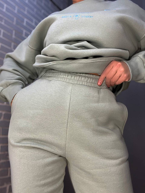 Штаны женские Pepper&mint 24-13 спортивные джоггеры резинка на талии утепленные оливковые, оливковый, L Киев - изображение 9