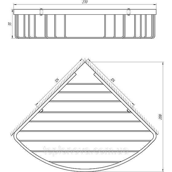 Полка угловая TOPAZ 4114 Черновцы