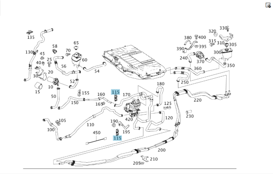 Mercedes-Benz  A0019952344 Хомут шлангів охолодження R-class short W251 R-class long V251 ML W164 ML/GLE W166 V-class W447 Sprinter W907 Sprinter W906 Одеса
