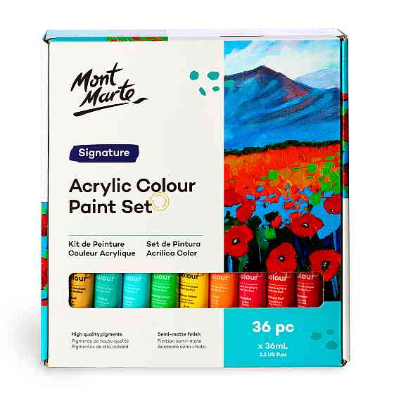 Краски акриловые для рисования Mont Marte Acrylic Colour Paint Set Signature 36pc x 36ml Каменец-Подольский