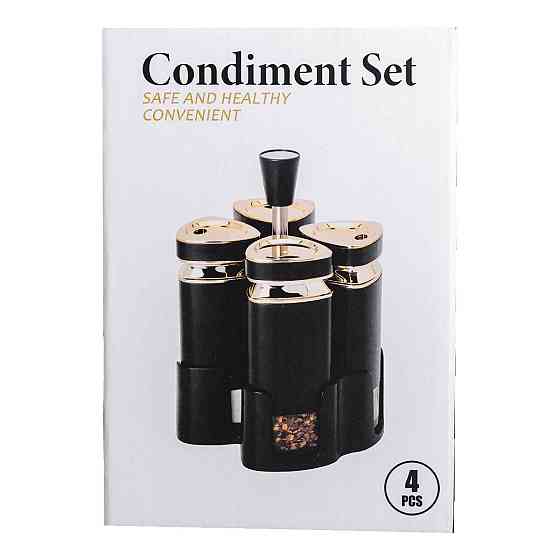 Набір спецій на підставці, 4 предмети, білий Київ