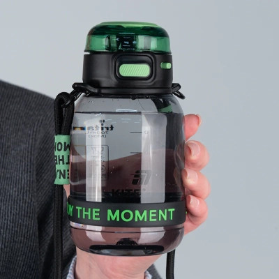 Поильник-непроливайка Kite 700 мл, чорно-зелена (K25-1218-2) Винница - изображение 5