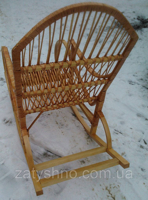 Кресло качалка плетеная с накидкой  | кресло-качалка для отдыха садовая для дачи Киев - изображение 8