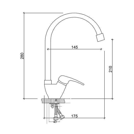 Смеситель для кухни Brinex 36W 007 Киев