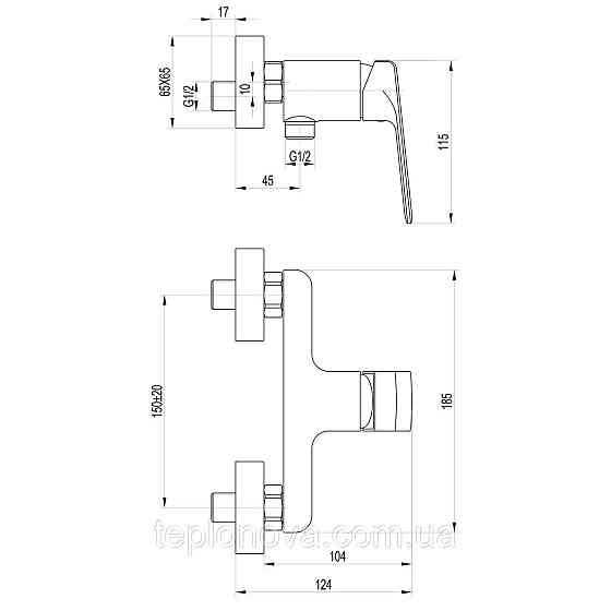 Смеситель для душа TOPAZ ODISS TO 18701-H52-BL Черновцы