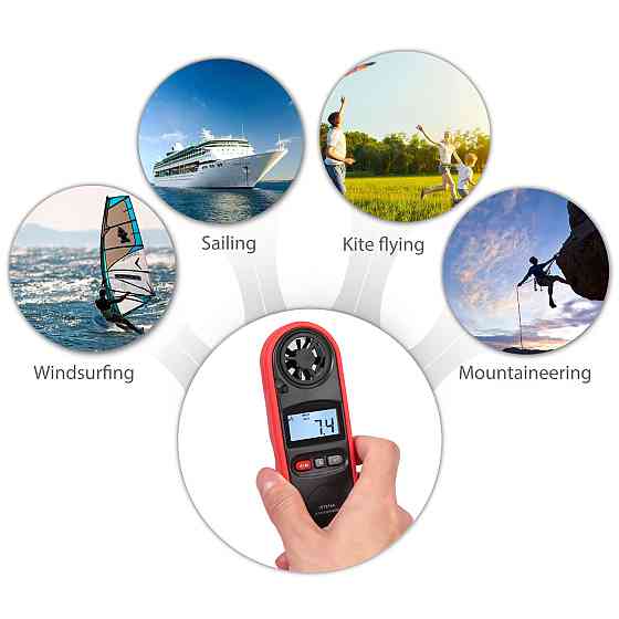 Анемометр цифровой 0,7-30м/с, -10-45°C WINTACT WT816A Чернигов