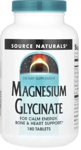 Минералы Source Naturals Магний глицинат Magnesium Glycinate 180 таб Киев - изображение 1