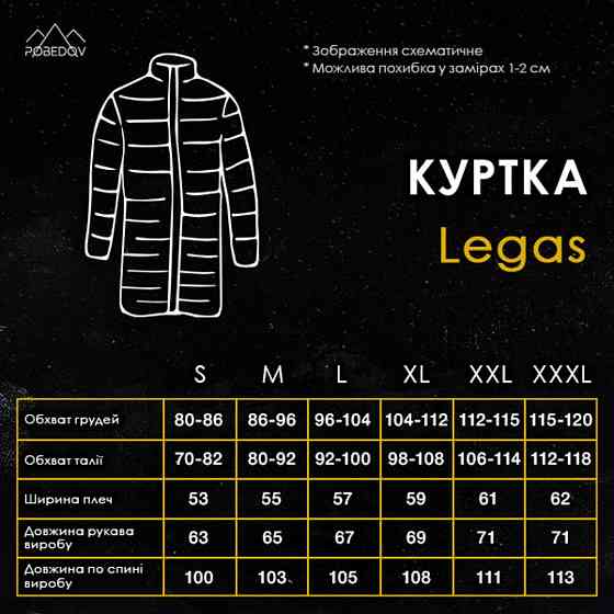 Темно-синяя зимняя куртка для мужчин Pobedov Legas Киев