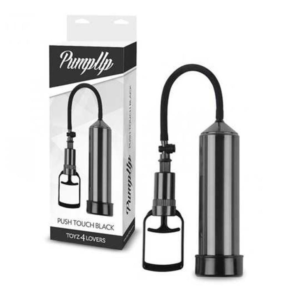 Вакуумная помпа мужская Toyz4lovers Push Touch механическая, черная, 23 х 6 см Sex Aura Киев - изображение 1