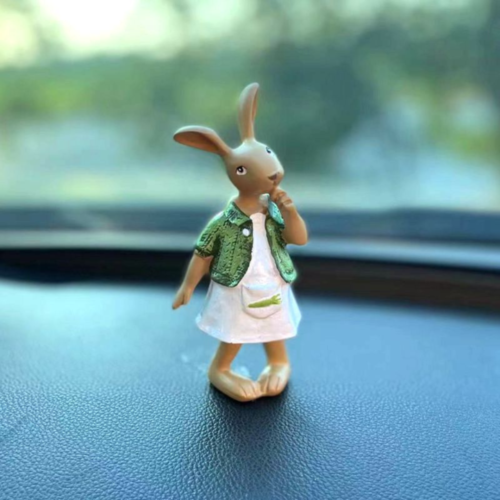 Пара Зайцев из полистоуна для мини-сада 12.3 х 5.5 см Одесса - изображение 3