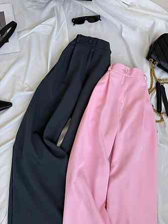 Жіночі базові штани палаццо костюмка Рожевий, 42/44 Одеса